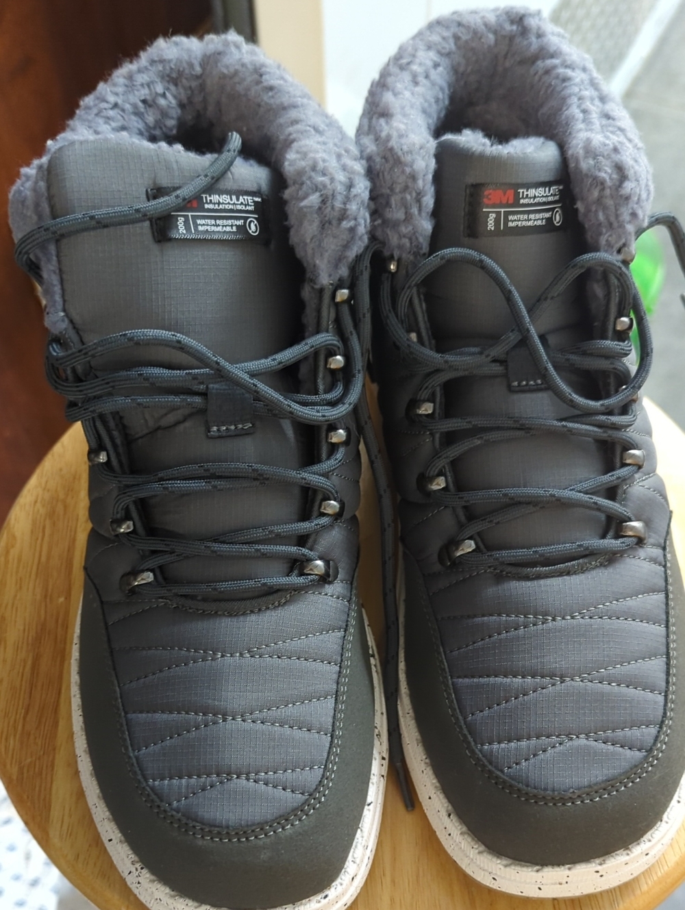 3M Thinsulate Men's Dark Gray Insulated Winter Boots